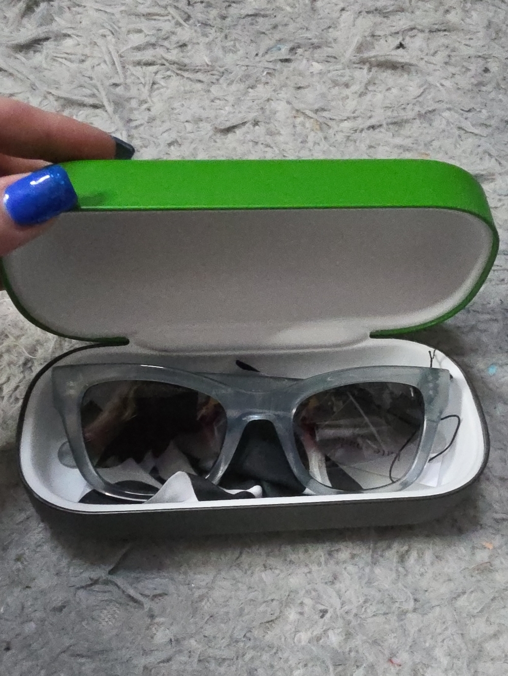 kate spade translucent gray cat-eye sunglasses